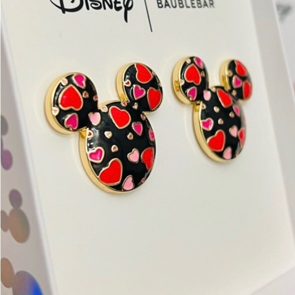 BaubleBar Disney Mickey Mouse Heart Earrings - Picture 2 of 5
